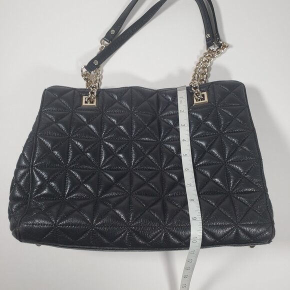 Kate Spade Women’s Quilted Shoulder Bag Black Leather Medium Sedgewick Place - Picture 15 of 16